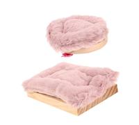 BUGUUYO 2 Pièces Bird Cage Accessories with Plush Pad Sturdy Parrot Perch Stand Platform for Small Pets Including Hamsters Chinchillas and Parakeets Interactive Resting and Climbing