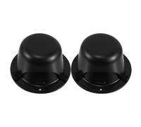 BUGUUYO 2 Pièces Bouchon d'aération Blanc pour Camping-Car Couvercle du Capuchon d'aération de la remorque Bouchon de Ventilation pour Camping-Car avec vis PE Black