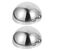 BUGUUYO 2 Pièces Boule Miroir Demi-sphère Argentée en Acier Inoxydable 4