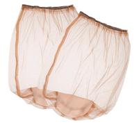 BUGUUYO 2 pièces Chapeau Moustiquaire Portable avec Filet Respirant pour Randonnée Chasse Protection Tête Visage Unisexe Jaune