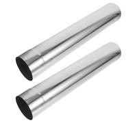 BUGUUYO 2 Pièces Conduit de Cheminée Acier Inoxydable pour Poêle à Bois Ajustement Étanche et Entretien Facile, Chauffage Extérieur Longues Excursions en Camping