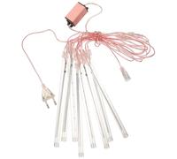 BUGUUYO 2 pièces Guirlande Lumineuse Extérieure LED Tubes Effet Pluie d'Étoiles Blanc Froid pour Décoration Jardin Noël Fête