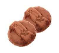 BUGUUYO 2 Pièces Houpette Maquillage Ronde en Peluche Polyester Grand Surface pour Application Rapide de Poudre, Design Brodé Mignon à Motif Cartoon, pour Usage Quotidien
