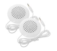 BUGUUYO 2 Pièces Mini Enceinte Portable avec Prise Jack Haut Parleur sous Oreiller pour Sommeil Compatible Pc et CD et Facile à Transporter Clair pour Bureau et Voyage Lot