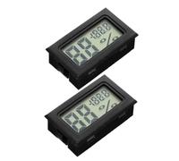 BUGUUYO 2 pièces Mini Thermomètre Hygromètre Digital Intérieur Portable Écran Clair pour Mesurer Humidité et Température Compactes