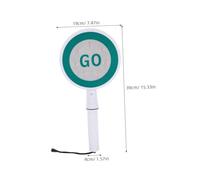 BUGUUYO 2 Pièces Panneau D'arrêt Portable à LED Blanc en Plastique Poignée, Signal Lumineux pour Sécurité en Garage et Guidage du Trafic Piéton et Véhicules