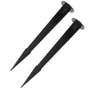 BUGUUYO 2 pièces Piquets de Rechange Métal Résistants pour Lampes Solaires Extérieures Support Stable et Facile à Installer Compatibles avec Éclairage Jardin Allée et Spots Extérieur