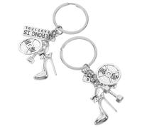 BUGUUYO 2 pièces Porte-clés Femme Forme Talon Élégant Accessoire Fitness Bodybuilding et Cadeau Original Raffiné pour Porte et Clés 2pcs