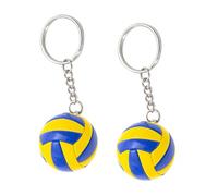 BUGUUYO 2 pièces Porte-clés Volley-ball Portable et Suspendu Ornement Sportif Cadeau Garçon Sportif Ballon Volleyball Modèle Jaune-bleu