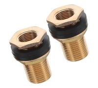 BUGUUYO 2 Pièces Raccords Cuivre Filetés Mâle à Femelle avec Joints Étanches Connecteur Étanche pour Réservoirs Eau Aquariums et Réservoirs