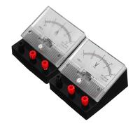 BUGUUYO 2 Pièces Set de Ammètre et Voltmètre Analogiques Mesure Précise de Tension pour Éducation Physique Outil Pratique pour Scolaires et Expériences