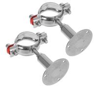 BUGUUYO 2 pièces Support Mural et Plafond Inox Réglable pour Tuyaux Collier de Serrage Robuste Acier Inoxydable Fixation Polyvalente pour Tubes Eau et Gaz Charge Lourde Installation