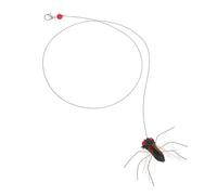 BUGUUYO 2 Pièces Têtes Insectes Réalistes pour de Teasing Interactif Jouets Enrichissement pour Chaton Intérieur avec Cordon Long pour Jeu et Activité Physique