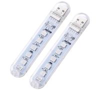 BUGUUYO 2 pièces Veilleuse USB pour Voiture Lampe LED Ambiance Colorée Éclairage Intérieur Compact et Décoratif Branchement Facile Lumière Douce pour Nuit et Fête