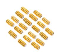 BUGUUYO 20 Connecteurs de Type F en Alliage de Zinc pour Câble Coaxial Vidéo Coupleur Adaptateur Droit Anti-Fuite d'Humidité Extension Câble Antenne TV et Satellite