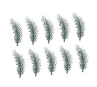 BUGUUYO 20 Pièces Branche De Pin Givre De Noël Branches Faux Décorations De Noël Vert Sapin De Noël avec des Bâtons Guirlande De Verdure Aiguilles De Pin Tiges Pins Green Plastique