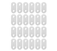 BUGUUYO 20 Pièces Équerre d'angle Plate en Acier Inoxydable Argenté, Support Droit pour Réparation D'armoires et Bibliothèques, Installation Facile, Gain de Temps pour Projets DIY