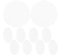 BUGUUYO 20 Pièces Filet de Drainage Rond Blanc en PE, Stabilité Accrue | Maille à Trous, Limite la Perte de Terre, Surface Antidérapante, Usage Jardinage pour Succulentes et Pots