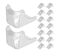 BUGUUYO 20 Pièces Lot de Clips Métalliques de Fixation pour Étagères de Meubles de Bureau Supports Robustes et Durables pour Cloisons Pinces de Rangement Faciles à Installer pour Armoires