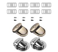 BUGUUYO 20 Pièces Lot de Fermoirs Métal à Clipser Vintage pour Boîte en Bois Valise DIY Serrure Push-lock avec Vis Mobilier et Coffres