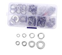 BUGUUYO 200 pièces Kit de Rondelles Inox Plates et Ressorts Joint Étanchéité Résistant Rondelles de Blocage pour Réparation Mécanique Assortiment avec Haute Résistance Corrosion