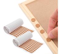 BUGUUYO 2000 pièces Patins Liège Autocollants Tampons Protecteurs pour Meubles et Portes Armoire Amortisseurs Antibruit et Antidérapants Disques Liège Épaisseur pour Surfaces Délicates