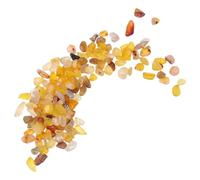 BUGUUYO 200g Gravier Poli Irrégulier Pierres Décoratives pour Aquariums Pots De Fleurs Et Décoration Intérieure Jaune
