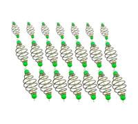 BUGUUYO 21 pièces Accessoire Acier Inoxydable Distributeur Appâts avec Ressort pour Carpe Mangeoire Pratique Anti-Dispersion Facile à Nettoyer et Matériel Complet