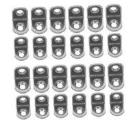 BUGUUYO 24 pièces Équerres Angle Acier Inoxydable Degrés Supports Triangulaires Robustes pour Étagères Petites Équerres pour Fixation et Connexion Usage Polyvalent DIY