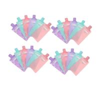 BUGUUYO 24pièces Contenant De Lotion De Voyage Trousse De Toilette Plate Transparente Sacs Compressibles pour Articles De Toilette Contenants De Voyage Plastique