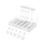 BUGUUYO 250 pièces Colliers Serrage Ressort pour Tuyau Silicone Clips à pour Durite Essence et Ligne Carburant Kit Assortiment et Flexible pour Automobile et Industrie