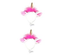BUGUUYO 2pièces Bandeau pour Animaux De Compagnie Accessoire Costume Drôle De Licorne pour Chat Chien Et Chiot pour Fêtes Et Séances Photo