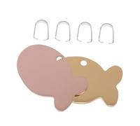 BUGUUYO 2pièces Médaille Acier Forme De Poisson pour Chiens Étiquettes Identification Et pour Animaux De Compagnie Accessoires pour Et