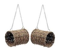 BUGUUYO 2pièces Nids Suspendus pour Hamster Lits De Couchage pour Petit Animal Jouets pour Cage à Rat Marron