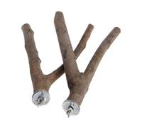 BUGUUYO 2pièces Perchoir Bois Naturel pour Perroquet Supports De Fourche pour Oiseaux Jouets pour Oiseaux De Compagnie