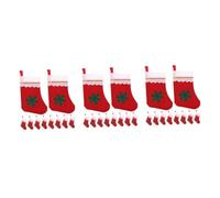 BUGUUYO 3 Ensembles De Noël Ornements Petit À Cordon De Jute De Noël Faux Grands en Toile De Jute Feutre De Noël Mini Chaussettes De Noël Chiffon Pièces * 3