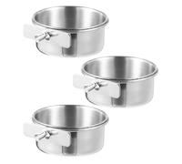 BUGUUYO 3 Pièces Boîte à Nourriture pour Oiseaux Bols d'alimentation du Perroquet Créatif Tasse d'alimentation du Perroquet Dispensateur D'aliments Silver