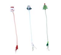 BUGUUYO 3 Pièces Chat avec Cloche Thème de Noël avec Plume à Chat Accessoires Festifs
