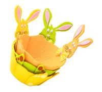 BUGUUYO 3 Pièces Panier de Pâques Feutre Lapin Rangement Festif pour Bonbons Décor Figurine Lapin Panier Léger et Portable pour Chasse Aux Œufs et Fête Garçon Fille