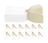 BUGUUYO 30 Pièces Étiquette de Siège de Mariage Arc, en Acrylique Givré | Ruban Vert Clair Inclus, Forme Suspendue, Usage pour Tables et Bouquets, Style Élégant et Moderne