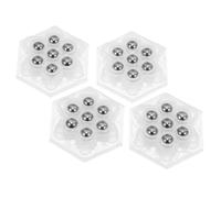 BUGUUYO 32 Pièces Mini Roulettes Auto-adhésives Silencieuses Acier Inoxydable Pivotantes pour Meubles Valises et Rangements