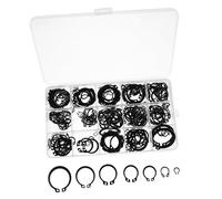 BUGUUYO 320 pièces Anneaux Circlips Externes Acier Kit de Ressorts Élastiques pour Arbres et Essieux avec Boîte de Rangement Transparente