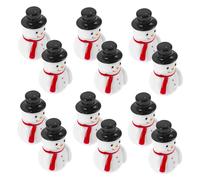BUGUUYO 36 Pièces Noël Bonhomme de Neige Ornements Paysages de Neige Figurines décor de Noël Miniature Mini résine