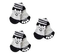 BUGUUYO 3paires Chaussettes Antidérapantes pour Chiens De De Pattes pour Petits Chiens Et Chiots Design Adorable Et Doublé pour Confort Intérieur