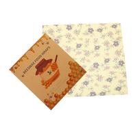 BUGUUYO 3pièces Emballages Cire Abeille Réutilisables Sets pour Cuisine Conservation Alimentaire Tissue Ciré Alternative Films Plastiques
