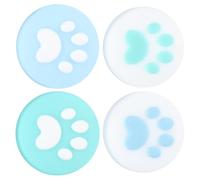 BUGUUYO 4 pièces Capuchons Joystick Silicone Protection Switch Grip Button Covers Bleu Vert Coques Manette Antidérapantes et Résistantes pour Contrôleur Switch Accessoires de Jeu Faciles