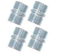 BUGUUYO 4 Pièces Double Tête Support Étagère Acier Écrou de Fixation pour Penderie Compatible Tubes et Facile à Installer