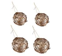 BUGUUYO 4 pièces Kit de Nichoirs à pour Nidification Design Globe Tissé à Suspendre pour Jardin et Balcon