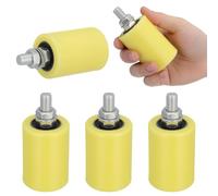 BUGUUYO 4 pièces Lot de Roues de Guidage Nylon pour Portail Coulissant Poulies Légères et Pratiques Faciles à Installer pour Portes de Cour Volets Roulants et Balcons