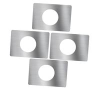 BUGUUYO 4 pièces Plaques de Renfort pour Serrure Porte Entrée Acier Inoxydable Couverture Trou Pêne Dormant Réparation Facile sans Perçage pour Portes Bois et Métal